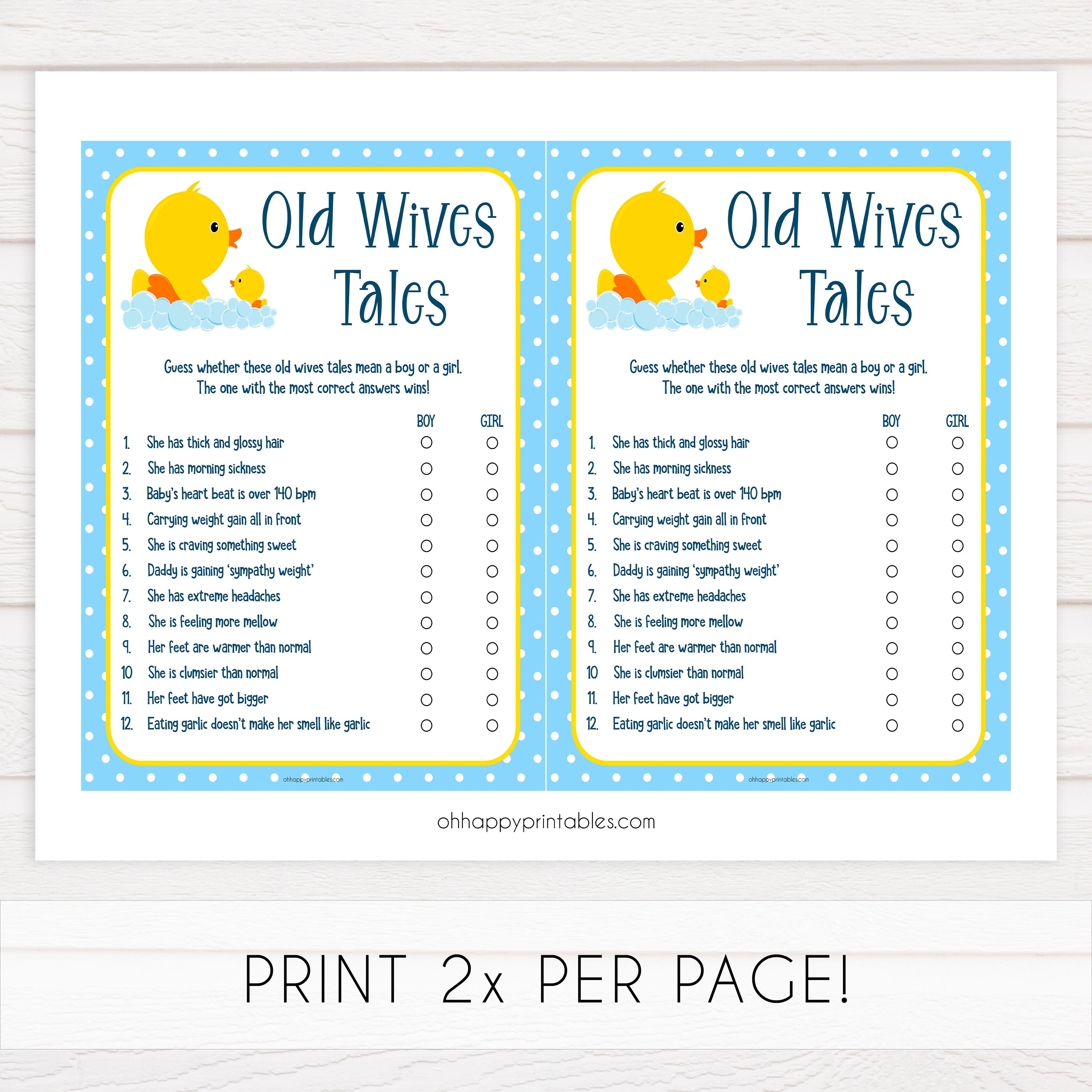 rubber ducky baby games, old wives tales baby games, fun baby games, printable baby shower, old wives tales