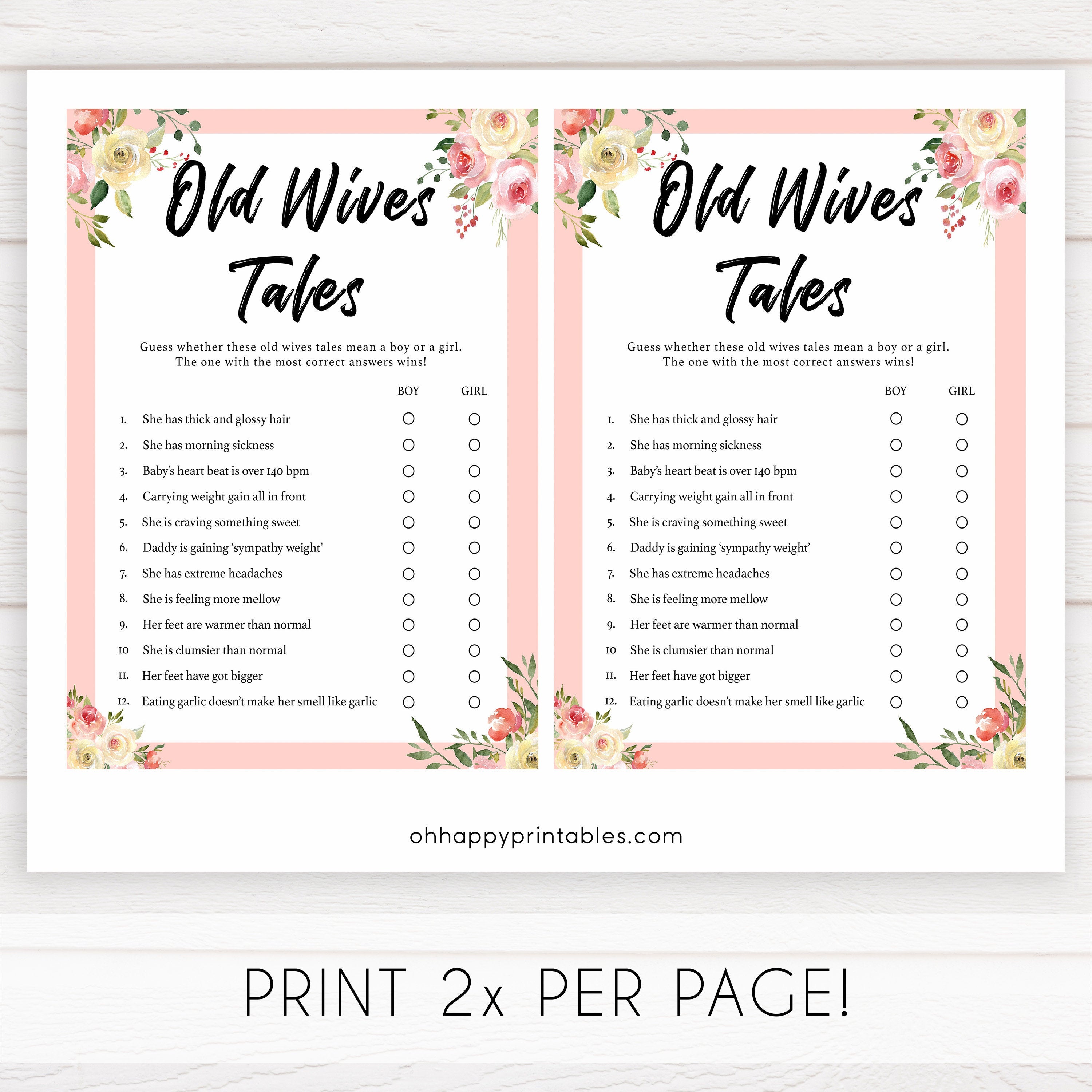 Old wives tales, baby old wives tales, Printable baby shower games, floral fun baby games, baby shower games, fun baby shower ideas, top baby shower ideas, floral baby shower, blue baby shower ideas