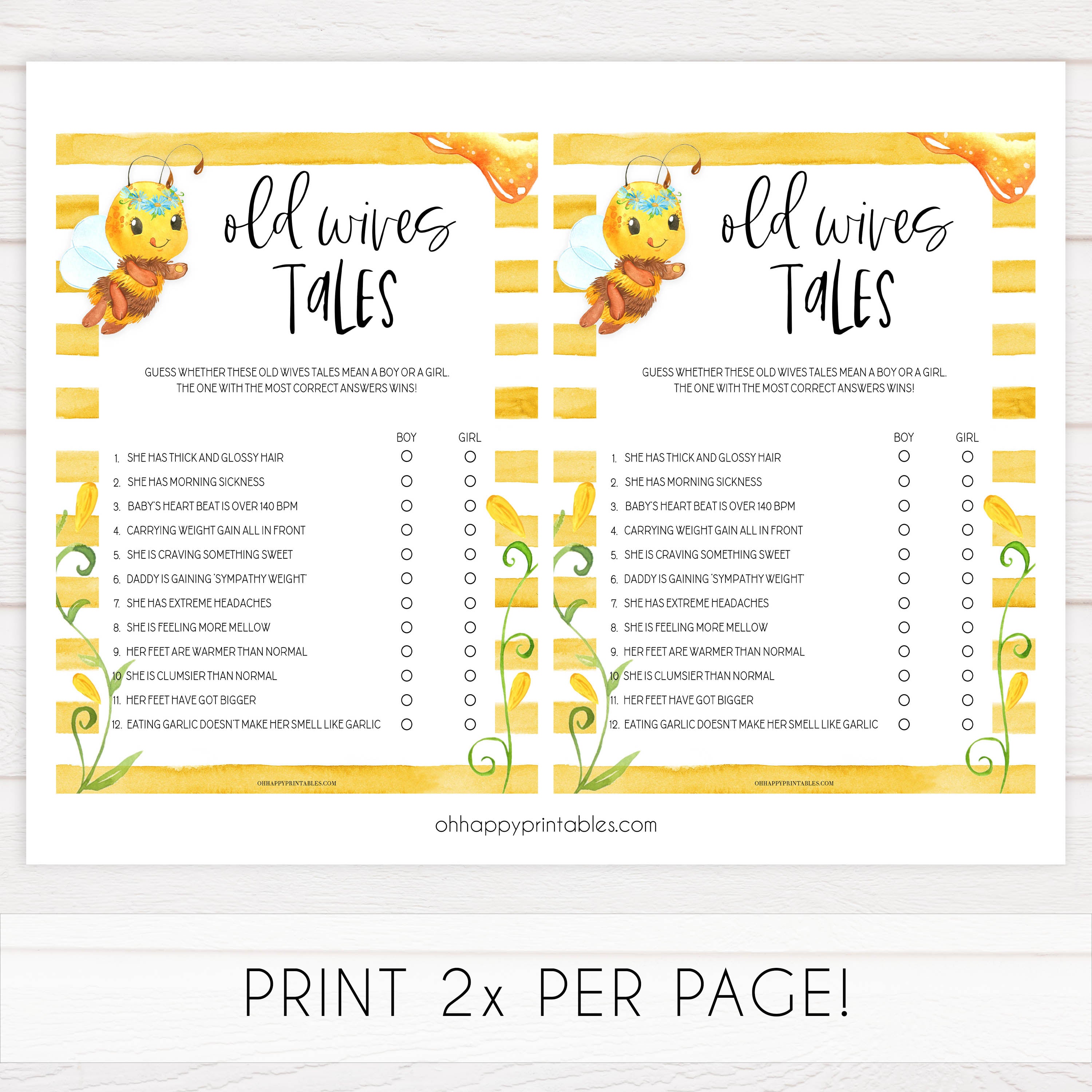 old wives tales game, baby old wives tales, Printable baby shower games, mommy bee fun baby games, baby shower games, fun baby shower ideas, top baby shower ideas, mommy to bee baby shower, friends baby shower ideas