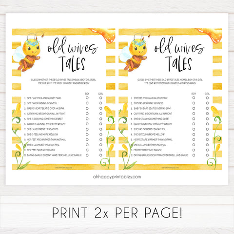 old wives tales game, baby old wives tales, Printable baby shower games, mommy bee fun baby games, baby shower games, fun baby shower ideas, top baby shower ideas, mommy to bee baby shower, friends baby shower ideas