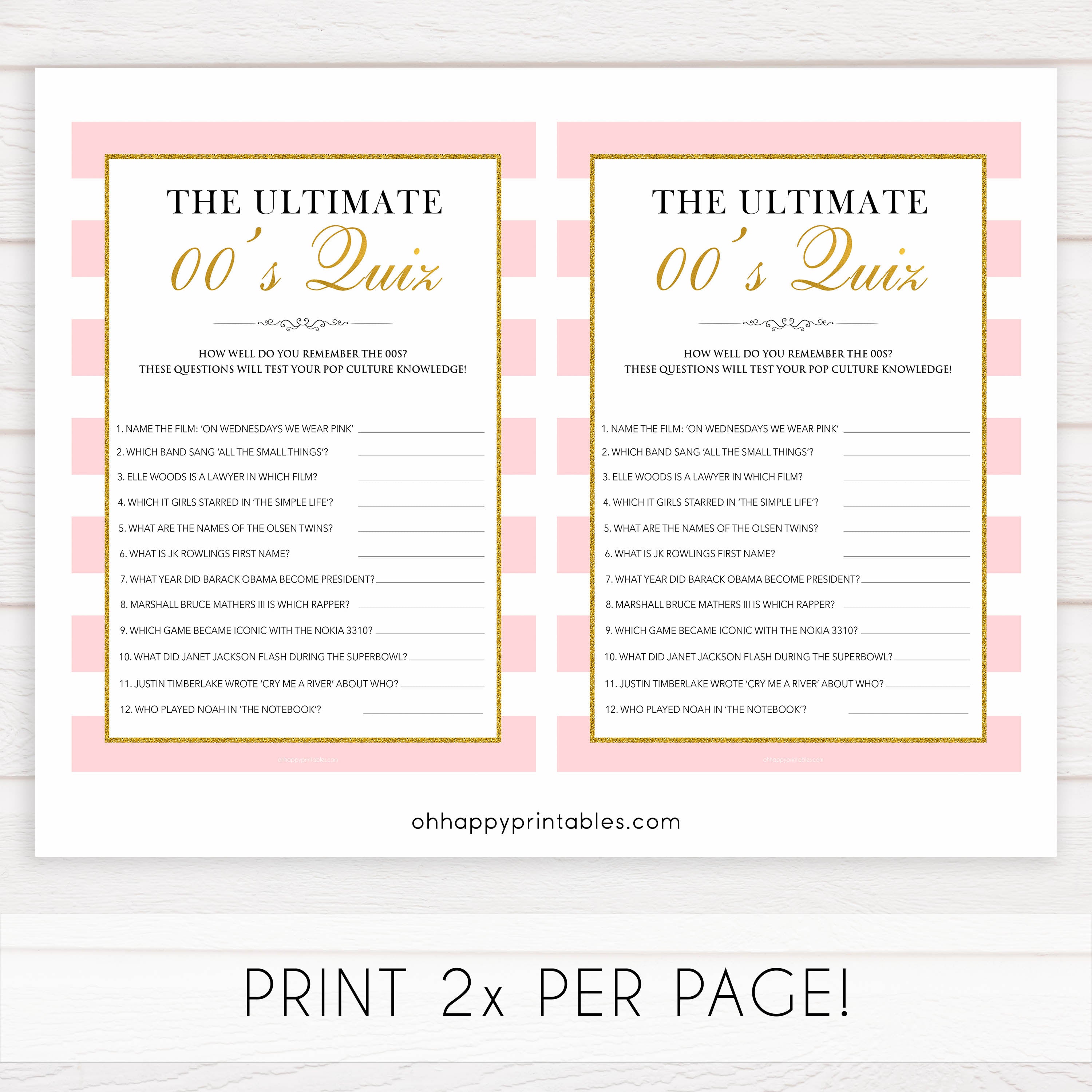 parisian bachelorette games, Ultimate 00s quiz game, bridal shower games, naughty bridal games, dirty bachelorette games, top bridal games, fun bachelorette games, best bridal games