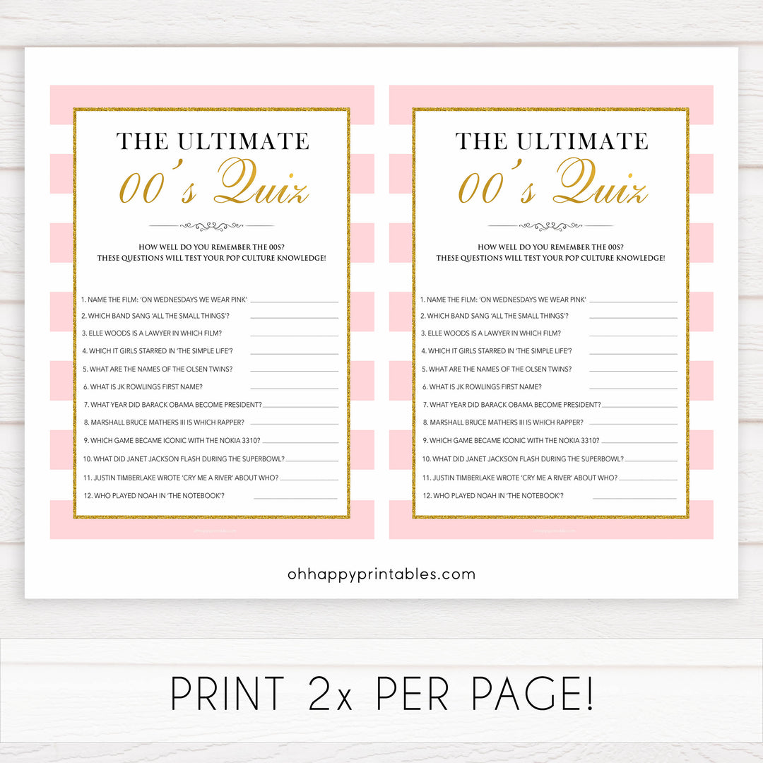 parisian bachelorette games, Ultimate 00s quiz game, bridal shower games, naughty bridal games, dirty bachelorette games, top bridal games, fun bachelorette games, best bridal games