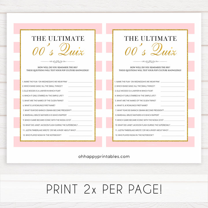 parisian bachelorette games, Ultimate 00s quiz game, bridal shower games, naughty bridal games, dirty bachelorette games, top bridal games, fun bachelorette games, best bridal games