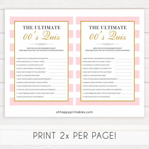 parisian bachelorette games, Ultimate 00s quiz game, bridal shower games, naughty bridal games, dirty bachelorette games, top bridal games, fun bachelorette games, best bridal games