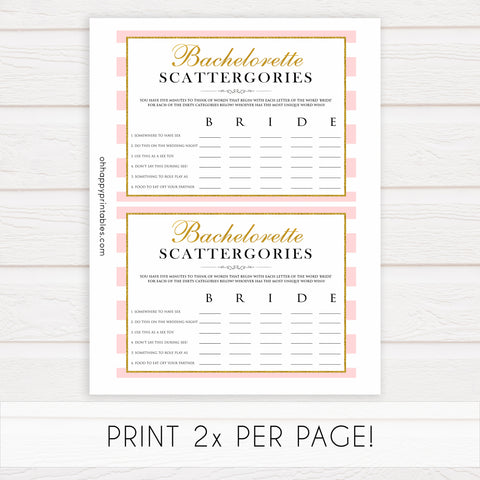 parisian bachelorette games, dirty scattergories game, bridal shower games, naughty bridal games, dirty bachelorette games, top bridal games