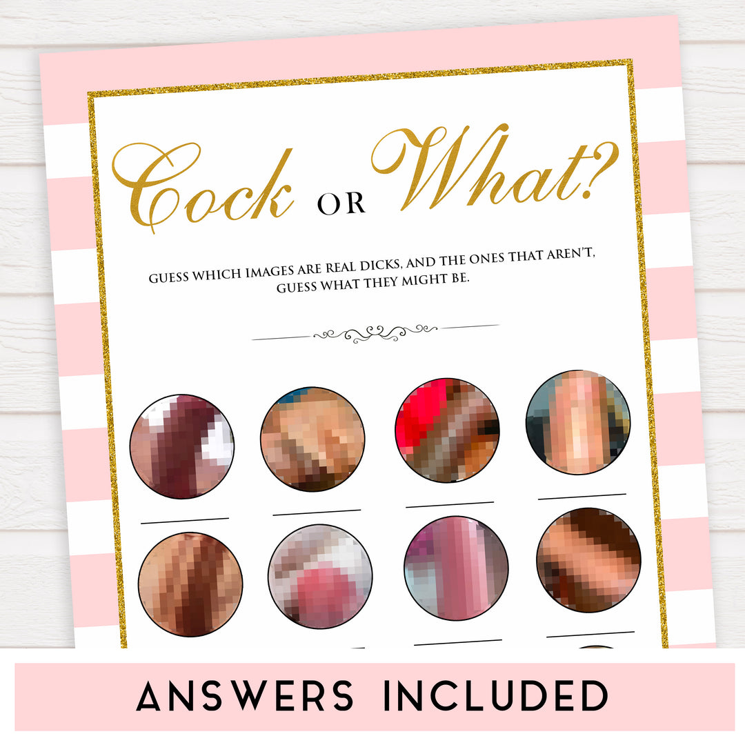 parisian bachelorette games, cock or what game, bridal shower games, naughty bridal games, dirty bachelorette games, top bridal games