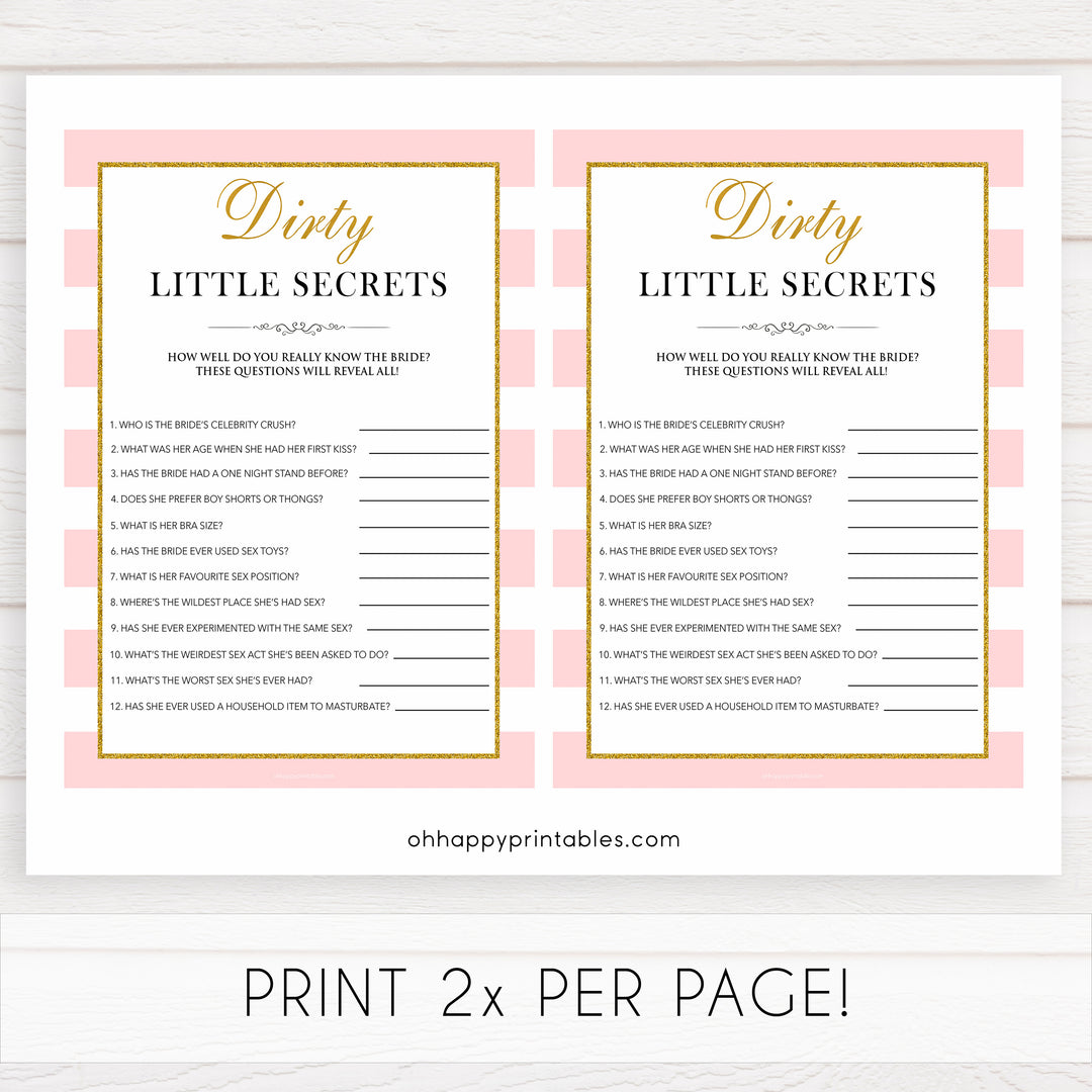 parisian bachelorette games, dirty little secrets game, bridal shower games, naughty bridal games, dirty bachelorette games, top bridal games, fun bachelorette games, best bridal games