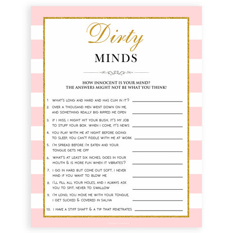 parisian bachelorette games, dirty minds game, bridal shower games, naughty bridal games, dirty bachelorette games, top bridal games, fun bachelorette games, best bridal games