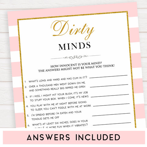 parisian bachelorette games, dirty minds game, bridal shower games, naughty bridal games, dirty bachelorette games, top bridal games, fun bachelorette games, best bridal games