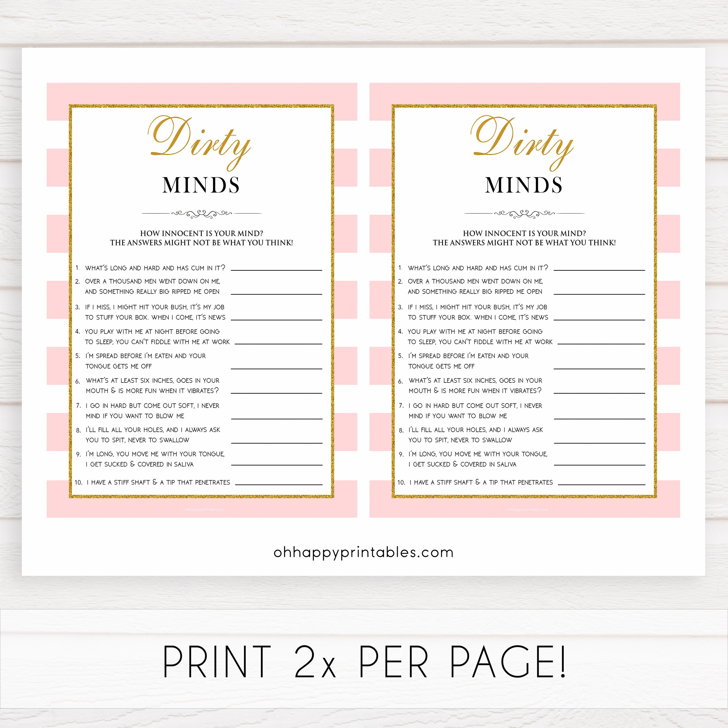 parisian bachelorette games, dirty minds game, bridal shower games, naughty bridal games, dirty bachelorette games, top bridal games, fun bachelorette games, best bridal games