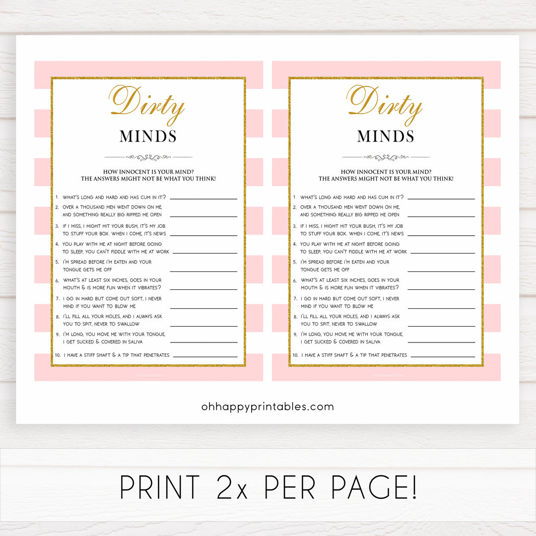 parisian bachelorette games, dirty minds game, bridal shower games, naughty bridal games, dirty bachelorette games, top bridal games, fun bachelorette games, best bridal games