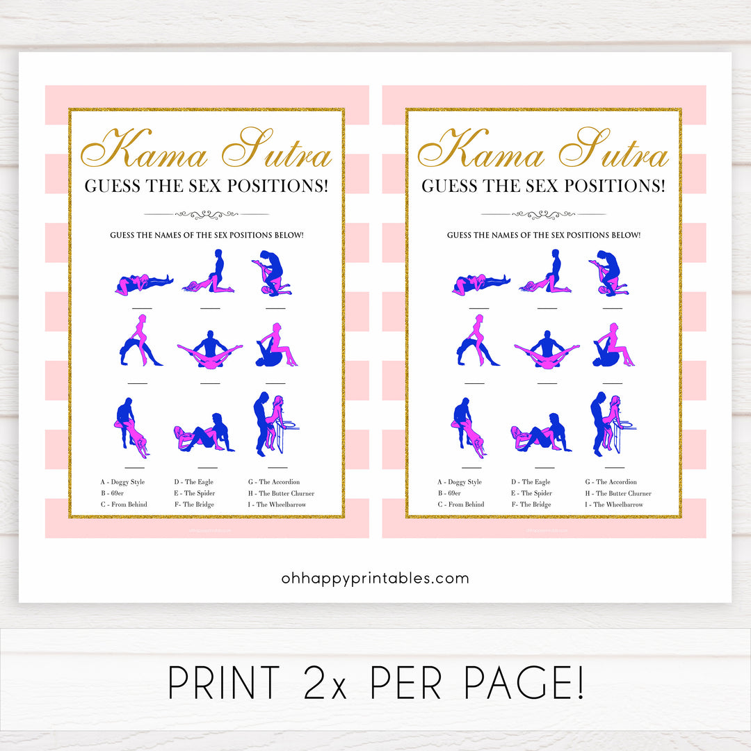 parisian bachelorette games, kama sutra, sex positions game, bridal shower games, naughty bridal games, dirty bachelorette games, top bridal games