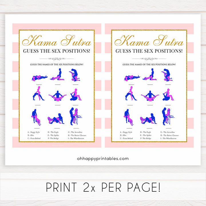 parisian bachelorette games, kama sutra, sex positions game, bridal shower games, naughty bridal games, dirty bachelorette games, top bridal games