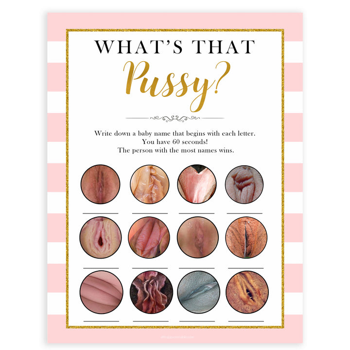 parisian bachelorette games, whats that pussy game, bridal shower games, naughty bridal games, dirty bachelorette games, top bridal games, fun bachelorette games, best bridal games