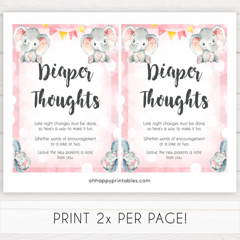 pink elephant baby games, diaper thoughts baby shower games, printable baby shower games, baby shower games, fun baby games, popular baby games, pink baby games