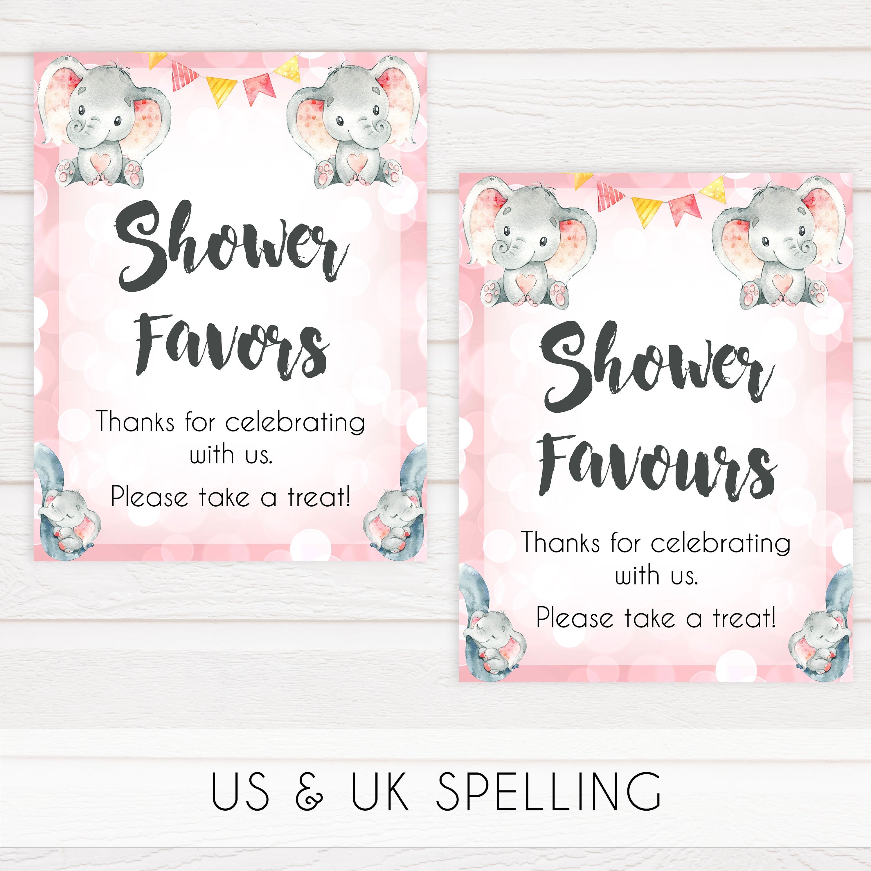 8 baby table sings, baby table signs pack, Pink elephant baby decor, printable baby table signs, printable baby decor, pink table signs, fun baby signs, fun baby table signs