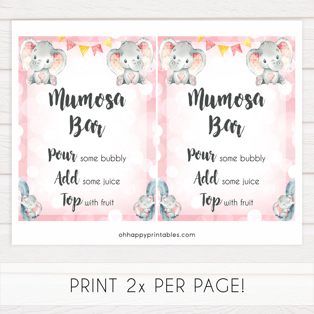 8 baby table sings, baby table signs pack, Pink elephant baby decor, printable baby table signs, printable baby decor, pink table signs, fun baby signs, fun baby table signs