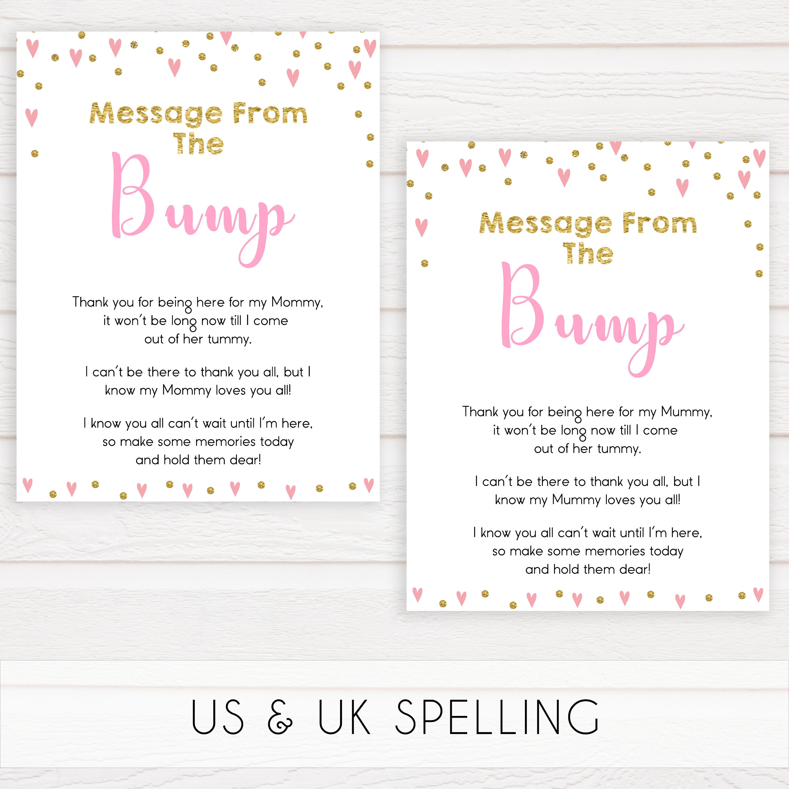 pink hearts baby shower, message from the bump baby game, printable baby games, pink baby games, girl baby games, top 10 baby games, fun baby games