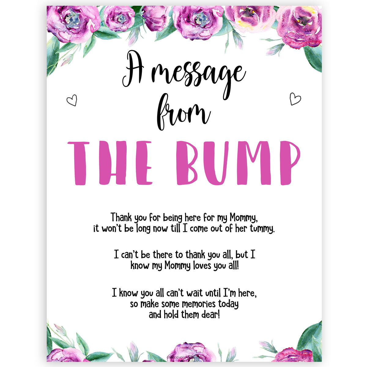 Purple peonies message from the bump baby shower games, printable baby shower games, fun baby shower games, baby shower games, popular baby shower games, floral baby shower games, purple baby shower themes
