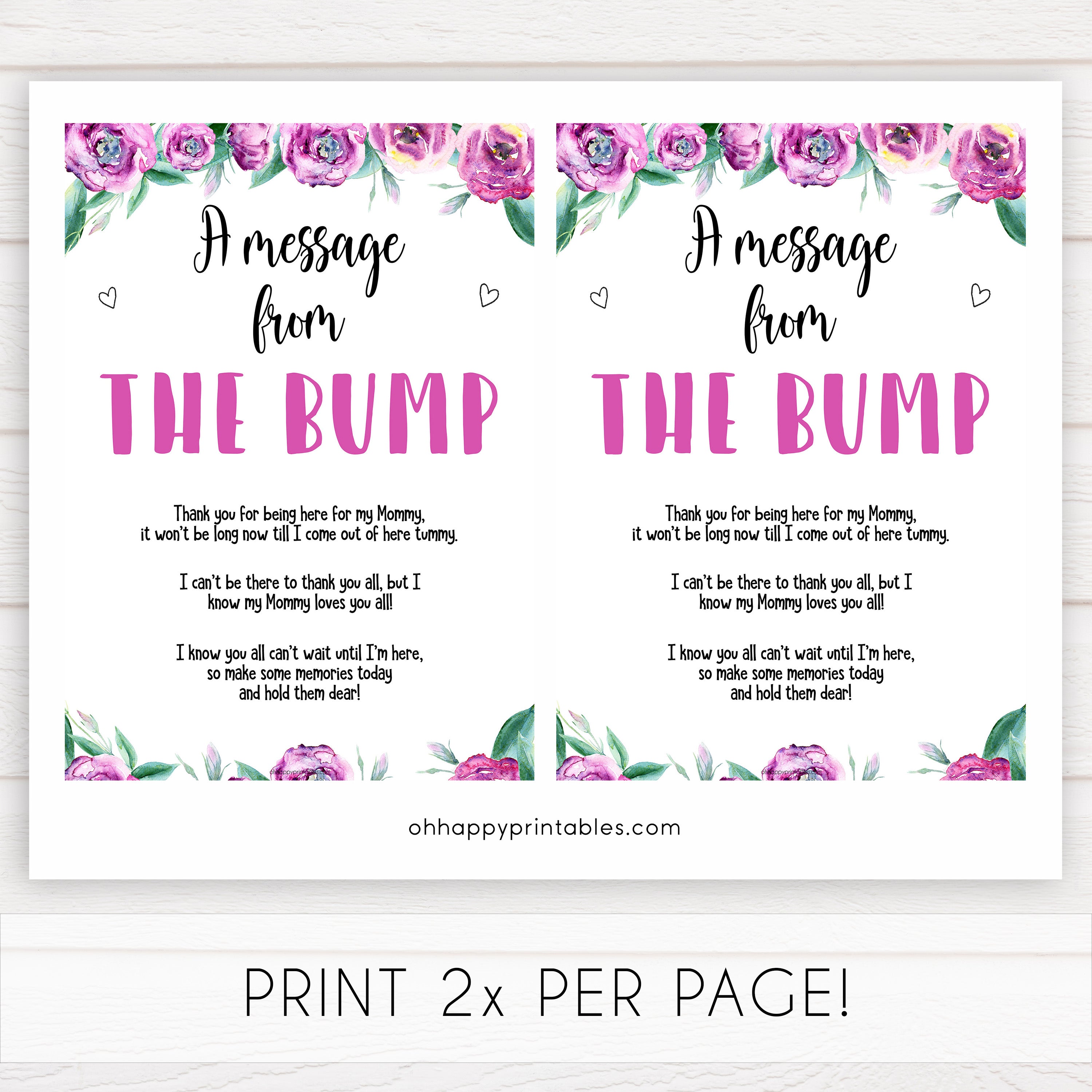 Purple peonies message from the bump baby shower games, printable baby shower games, fun baby shower games, baby shower games, popular baby shower games, floral baby shower games, purple baby shower themes