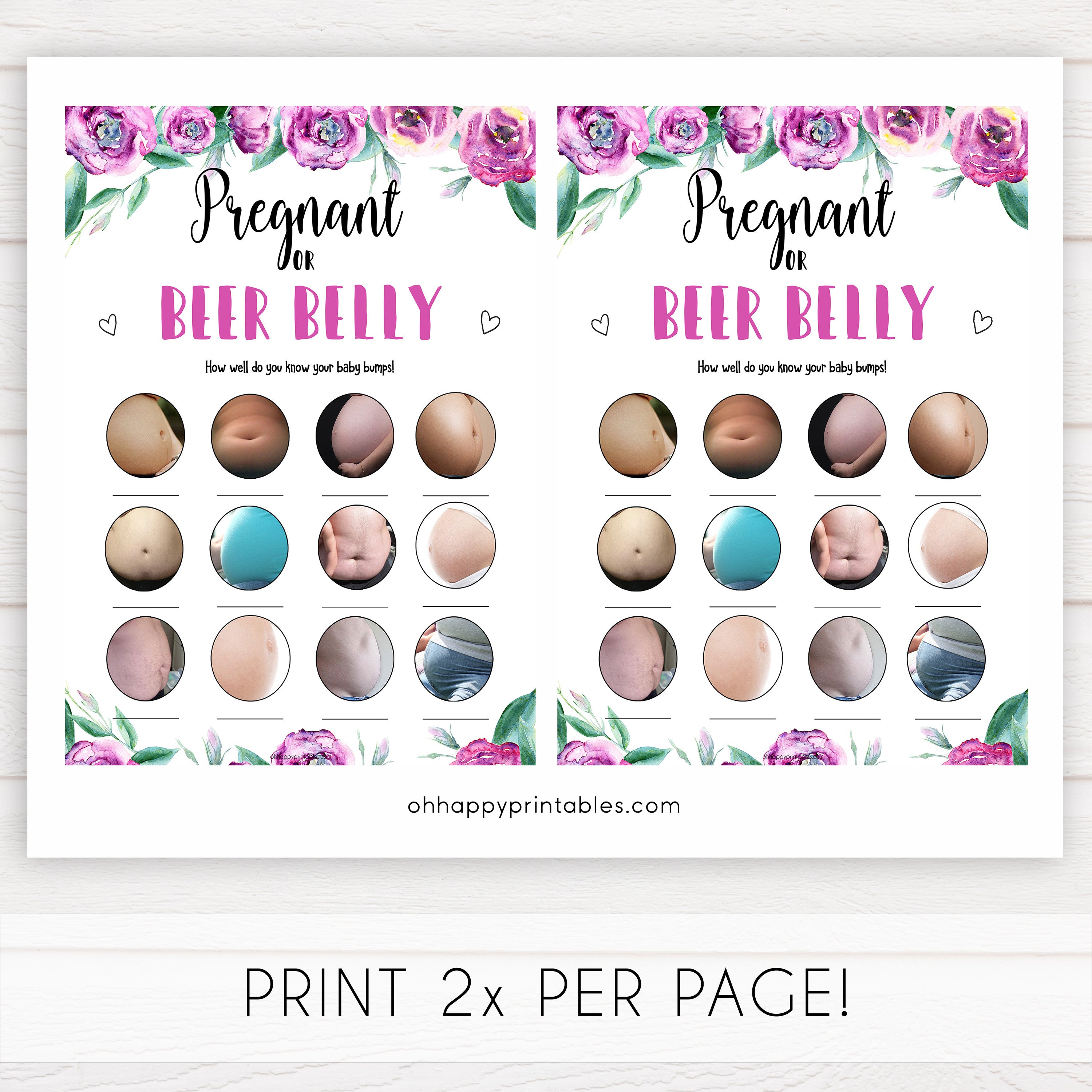 Purple peonies pregnant or beer belly baby shower games, printable baby shower games, fun baby shower games, baby shower games, popular baby shower games, floral baby shower games, purple baby shower themes