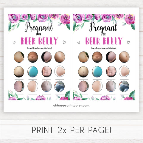 Purple peonies pregnant or beer belly baby shower games, printable baby shower games, fun baby shower games, baby shower games, popular baby shower games, floral baby shower games, purple baby shower themes