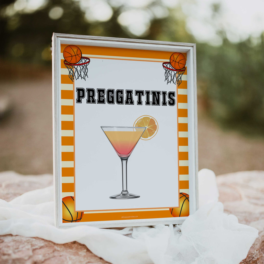 preggatinis baby sign, Basketball baby decor, printable baby table signs, printable baby decor, Basketball table signs, fun baby signs, Basketball fun baby table signs
