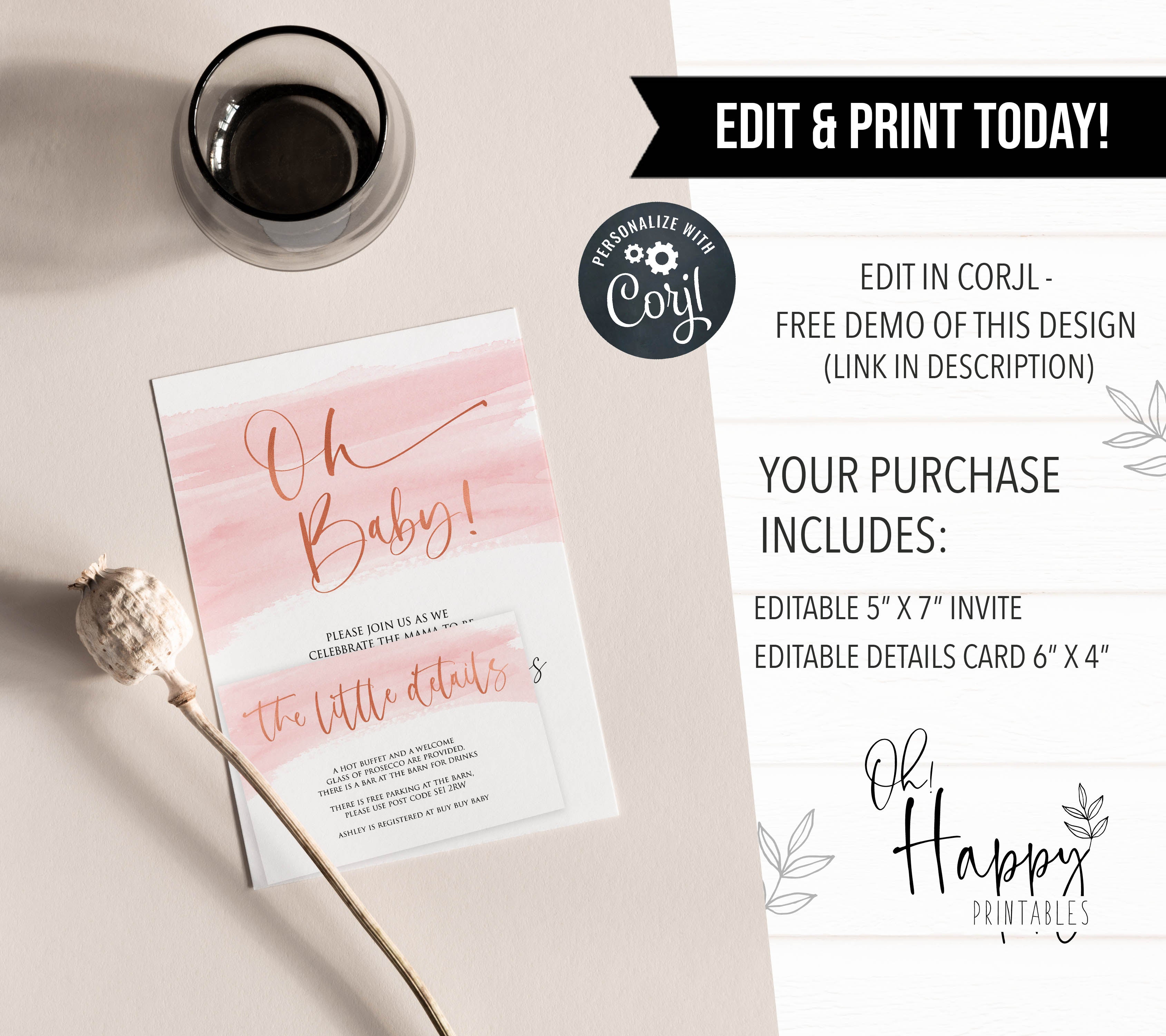 editable pink swash baby shower invitations, printable pink swash baby shower invitations, pink baby shower invitations