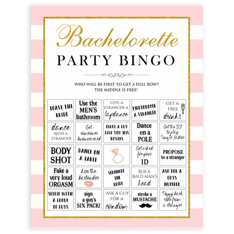 paris bachelorette games, party bingo, bachelorette bingo, dirty bingo, top bridal games, fun bachelorette games, top 10 bridal games