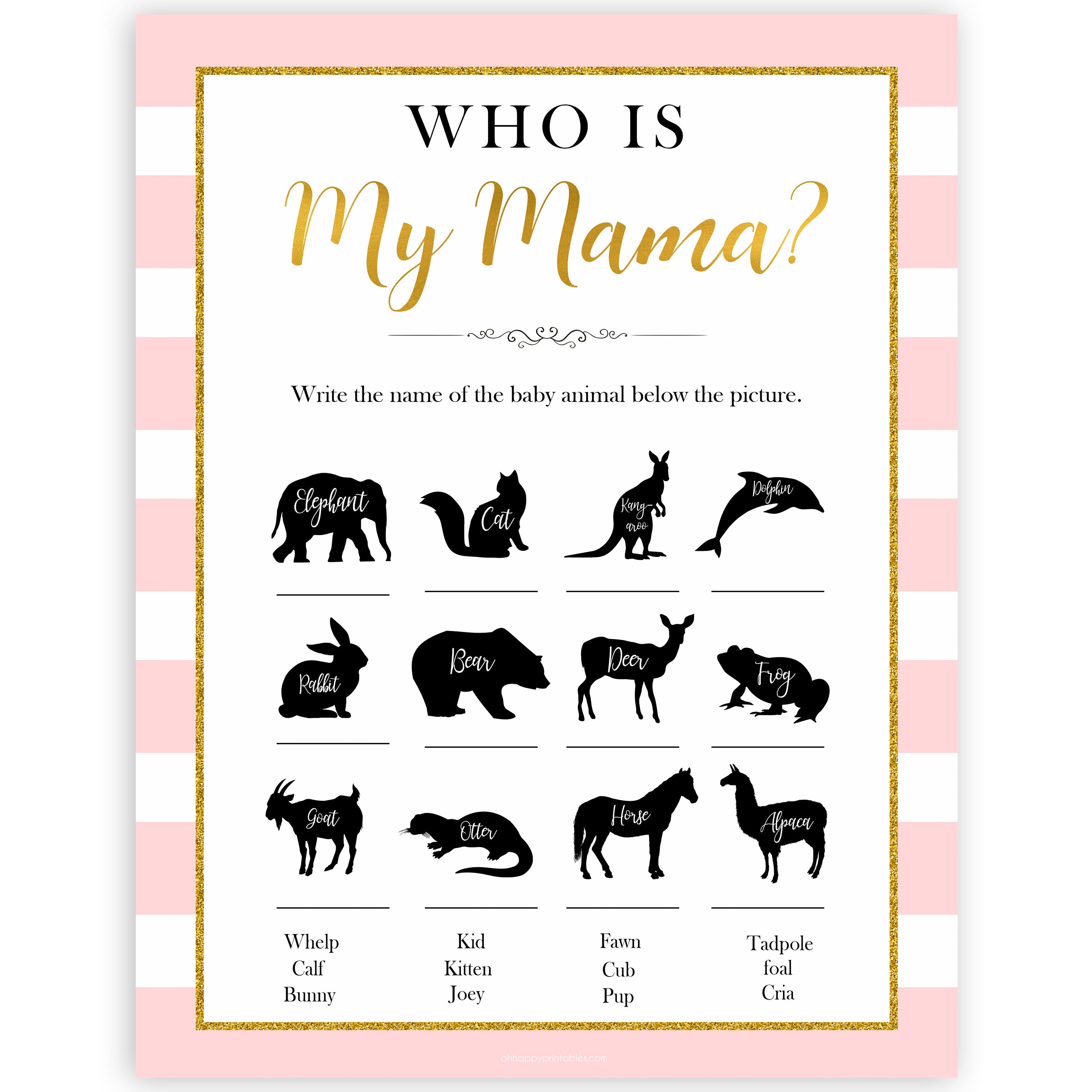 Paris themed baby shower, who is my mama baby game, Parisian baby shower, printable baby shower games, fun baby games, popular baby games, baby shower ideas, fun baby games, Paris baby games