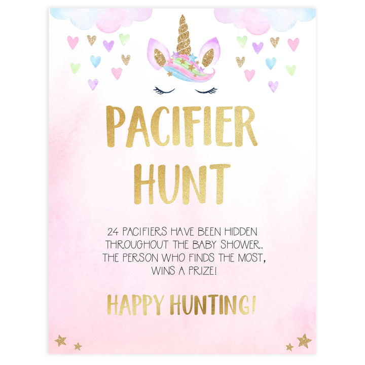 pacifier hunt baby game, Printable baby shower games, unicorn baby games, baby shower games, fun baby shower ideas, top baby shower ideas, unicorn baby shower, baby shower games, fun unicorn baby shower ideas