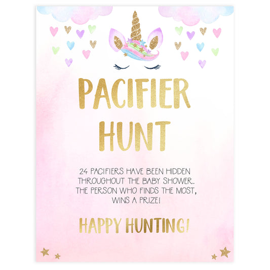 pacifier hunt baby game, Printable baby shower games, unicorn baby games, baby shower games, fun baby shower ideas, top baby shower ideas, unicorn baby shower, baby shower games, fun unicorn baby shower ideas