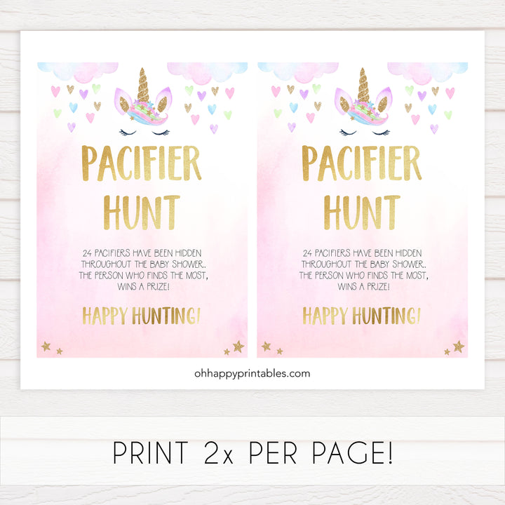 pacifier hunt baby game, Printable baby shower games, unicorn baby games, baby shower games, fun baby shower ideas, top baby shower ideas, unicorn baby shower, baby shower games, fun unicorn baby shower ideas