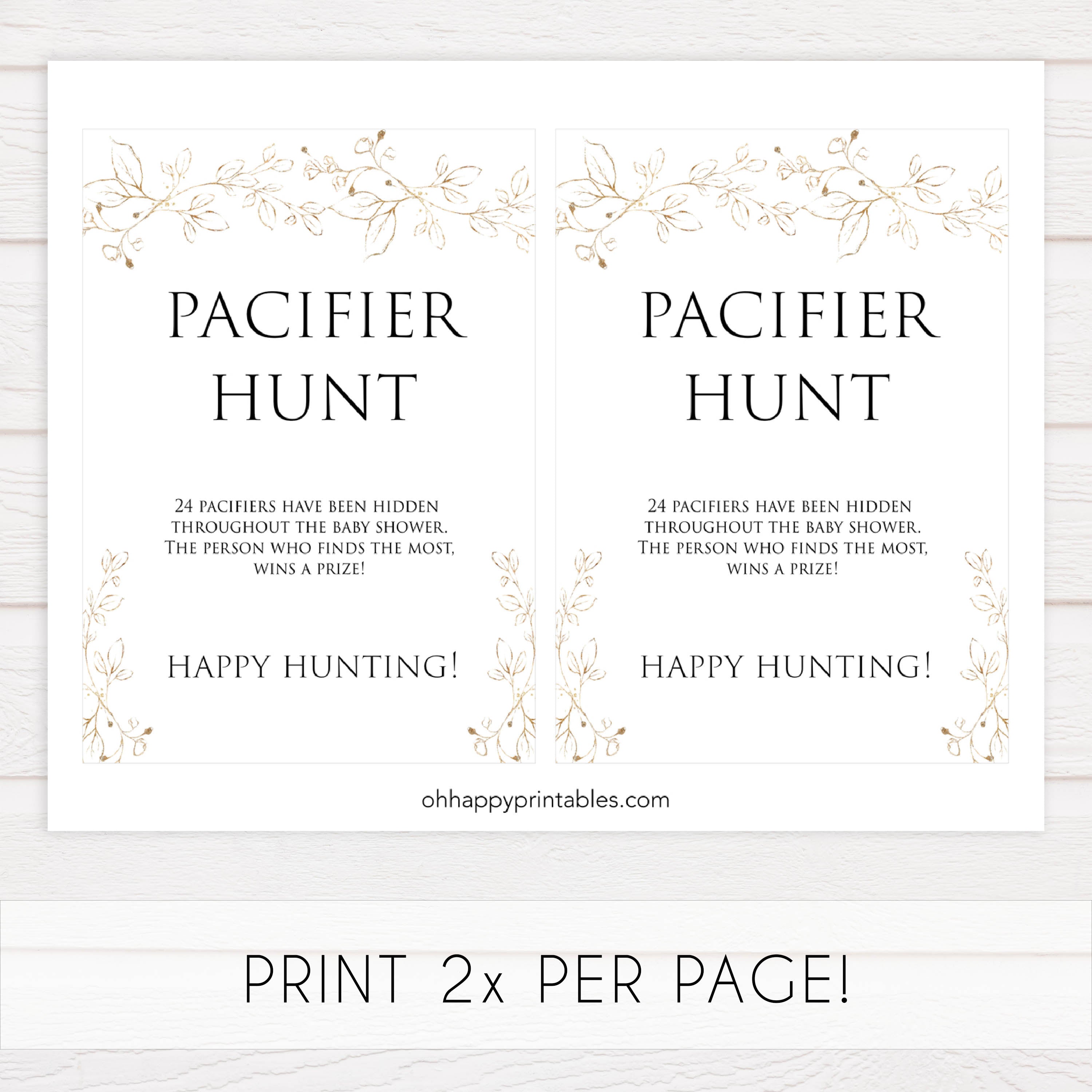 pacifier hunt baby shower game, Printable baby shower games, gold leaf baby games, baby shower games, fun baby shower ideas, top baby shower ideas, gold leaf baby shower, baby shower games, fun gold leaf baby shower ideas