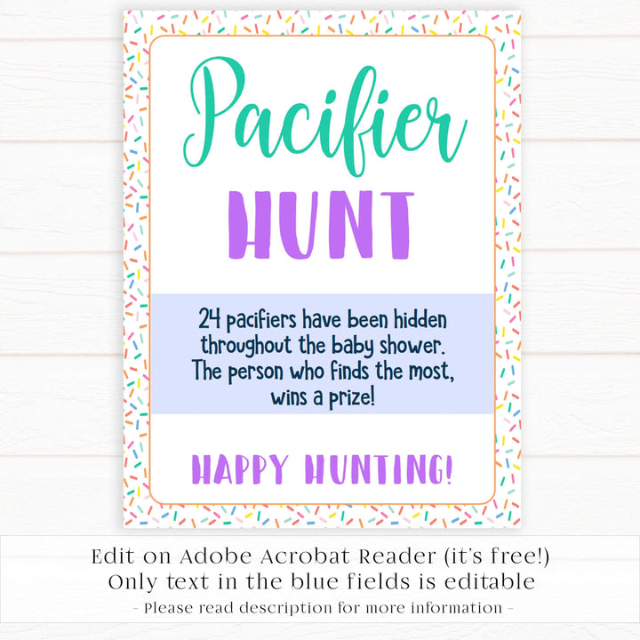 pacifier hunt baby game, baby hunt game, Printable baby shower games, baby sprinkle fun baby games, baby shower games, fun baby shower ideas, top baby shower ideas, sprinkle shower baby shower, friends baby shower ideas