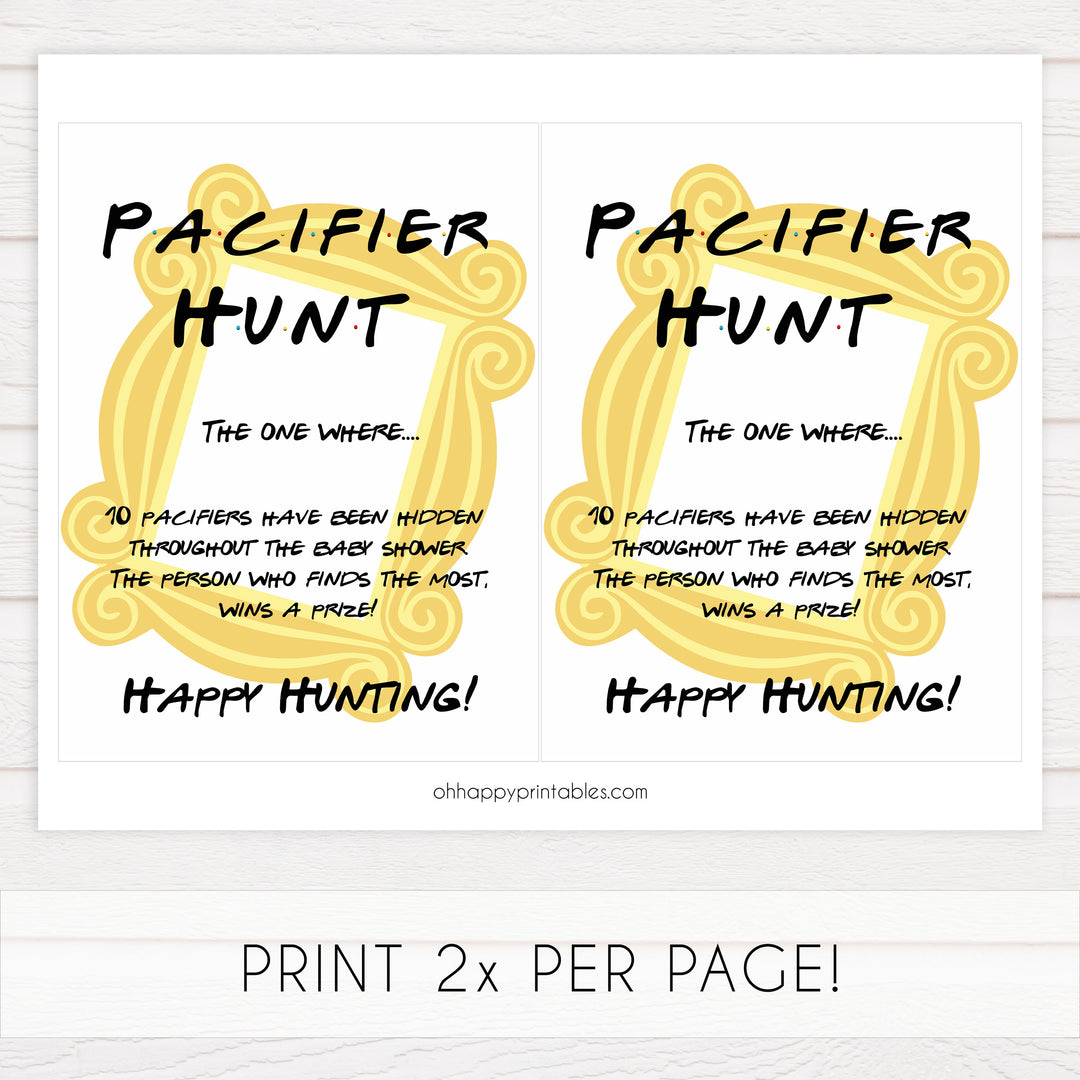 pacifier hunt baby game, Printable baby shower games, friends fun baby games, baby shower games, fun baby shower ideas, top baby shower ideas, friends baby shower, friends baby shower ideas