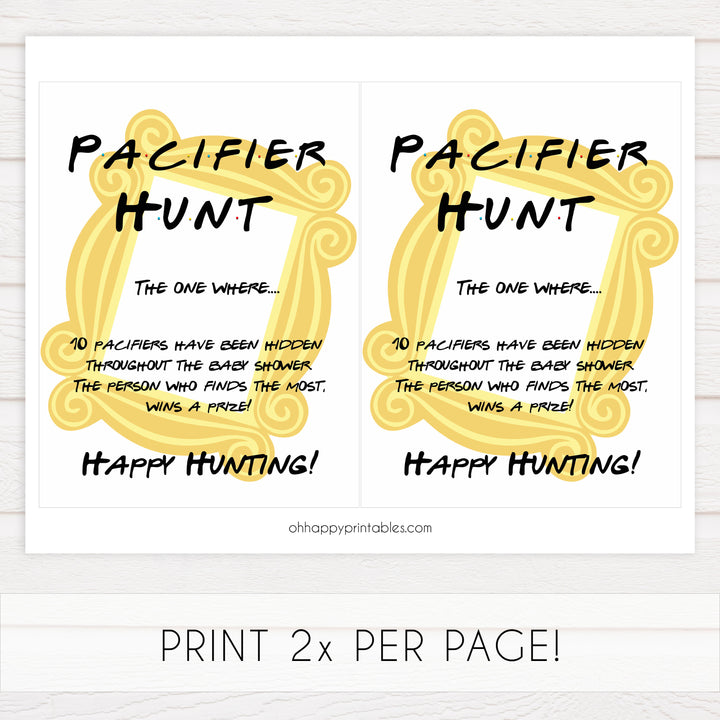 pacifier hunt baby game, Printable baby shower games, friends fun baby games, baby shower games, fun baby shower ideas, top baby shower ideas, friends baby shower, friends baby shower ideas