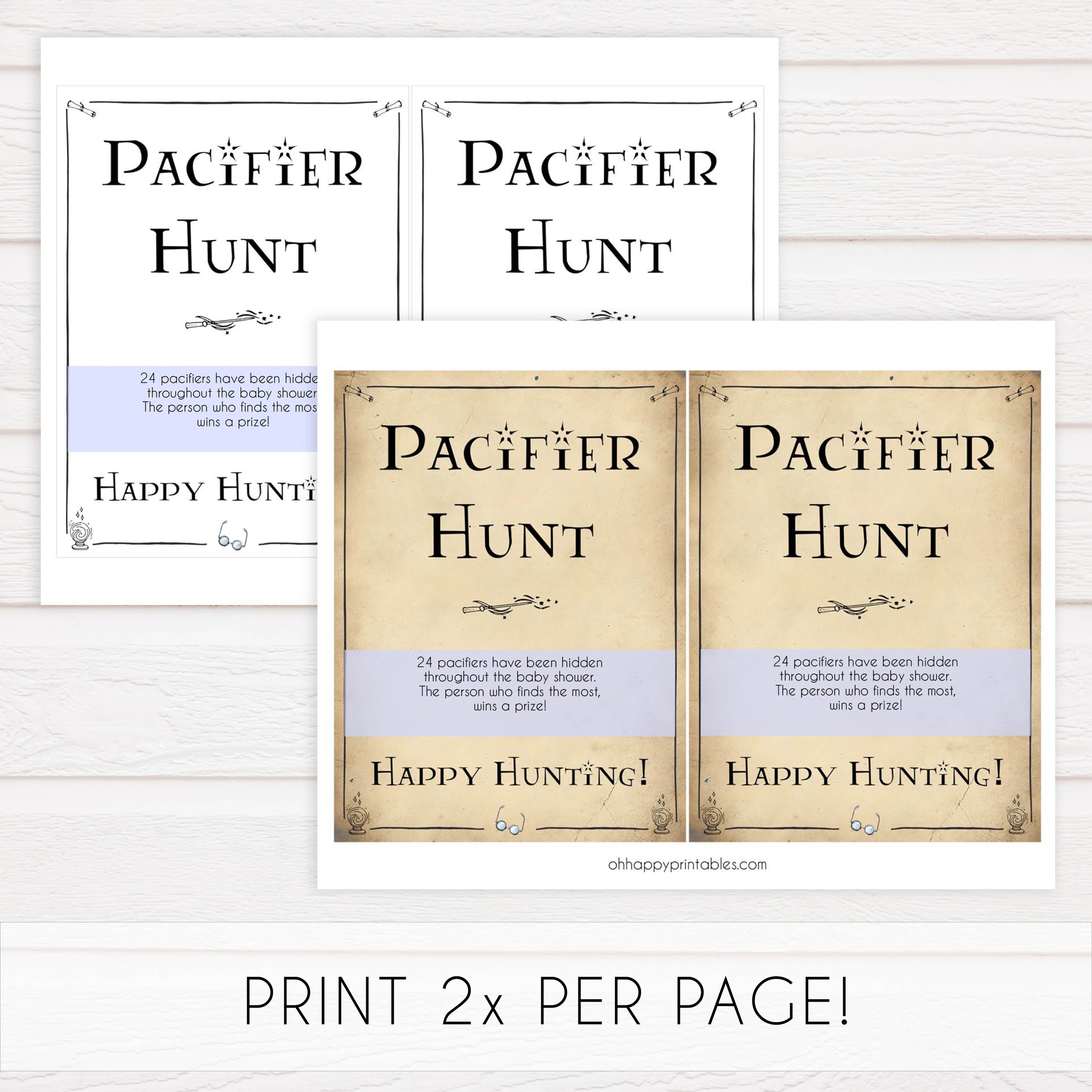 Pacifier Hunt Game, Wizard baby shower games, printable baby shower games, Harry Potter baby games, Harry Potter baby shower, fun baby shower games,  fun baby ideas