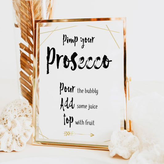 Pimp your Prosecco Sign - Bride Tribe
