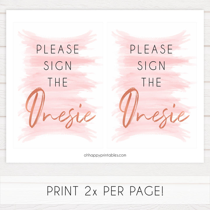 Pink swash baby games, please sign the onesie, printable baby games, fun baby games, pink baby shower, top baby games, fun baby games, its a girl baby game