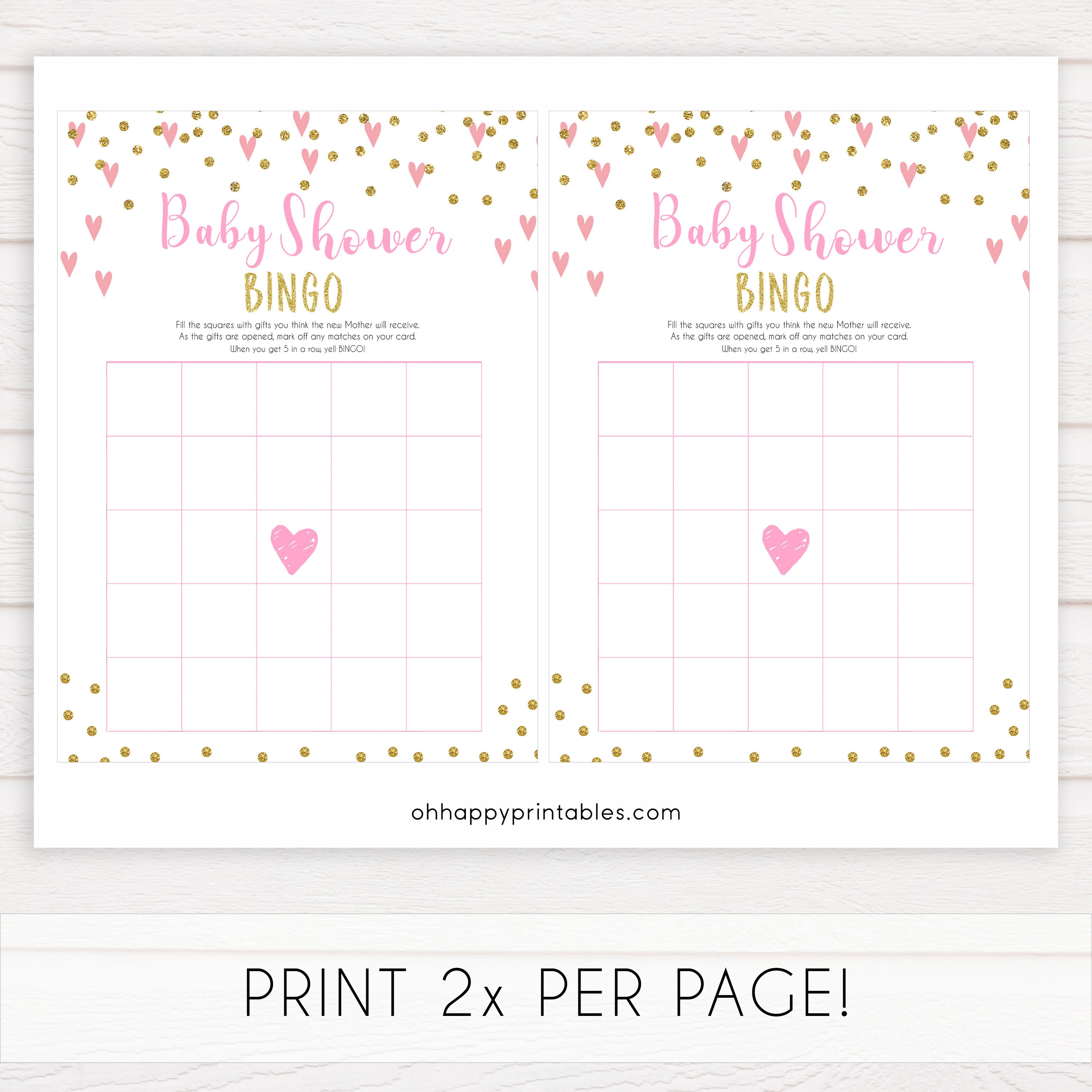 pink hearts baby shower, baby shower bingo baby game, printable baby games, pink baby games, girl baby games, top 10 baby games, fun baby games