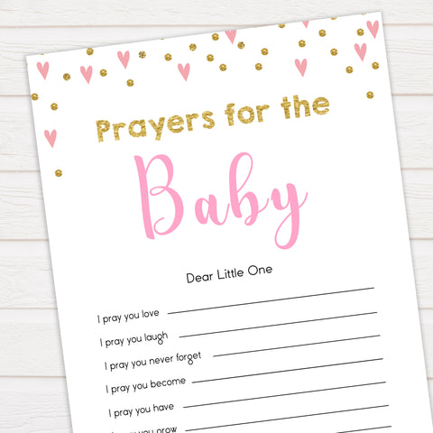 prayers for baby keepsake, popular baby shower games, free baby shower games, printable baby shower games, pink baby games, fun baby games
