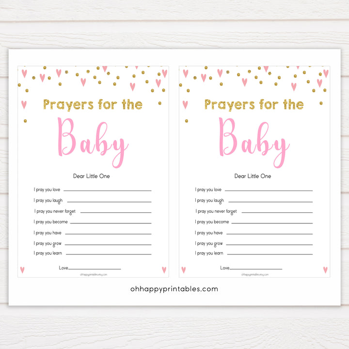 prayers for baby keepsake, popular baby shower games, free baby shower games, printable baby shower games, pink baby games, fun baby games