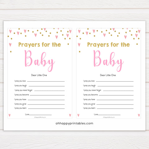 prayers for baby keepsake, popular baby shower games, free baby shower games, printable baby shower games, pink baby games, fun baby games