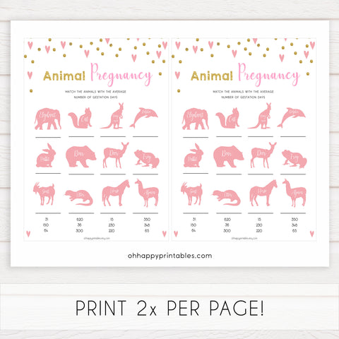 pink hearts baby shower, animal pregnancy baby game, printable baby games, pink baby games, girl baby games, top 10 baby games, fun baby games