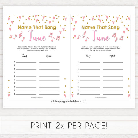 pink hearts baby shower, name that baby tune baby game, printable baby games, pink baby games, girl baby games, top 10 baby games, fun baby games