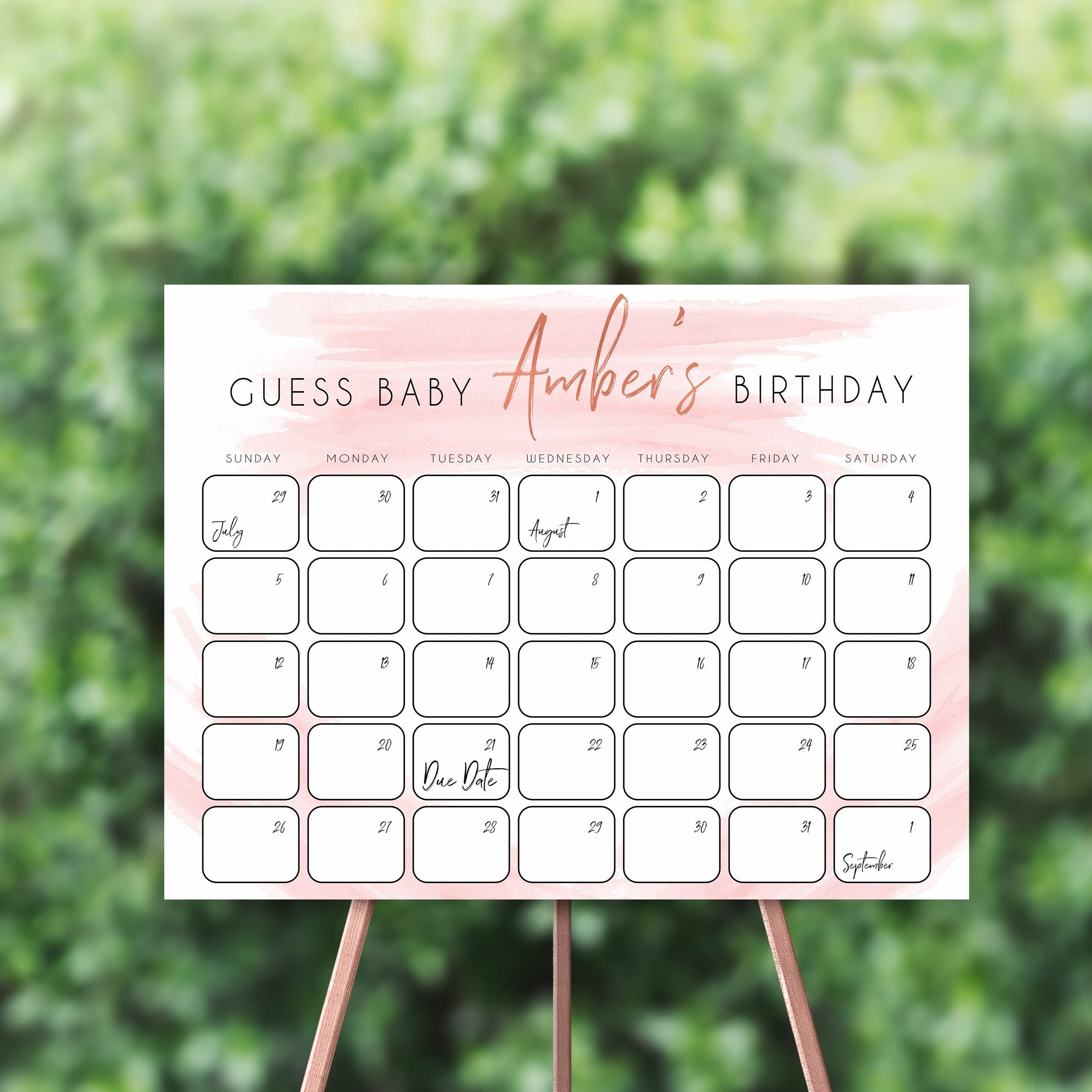 Guess The Baby Birthday Game, Printable baby shower games, baby birthday predictions game, fun baby shower games, baby shower games ideas