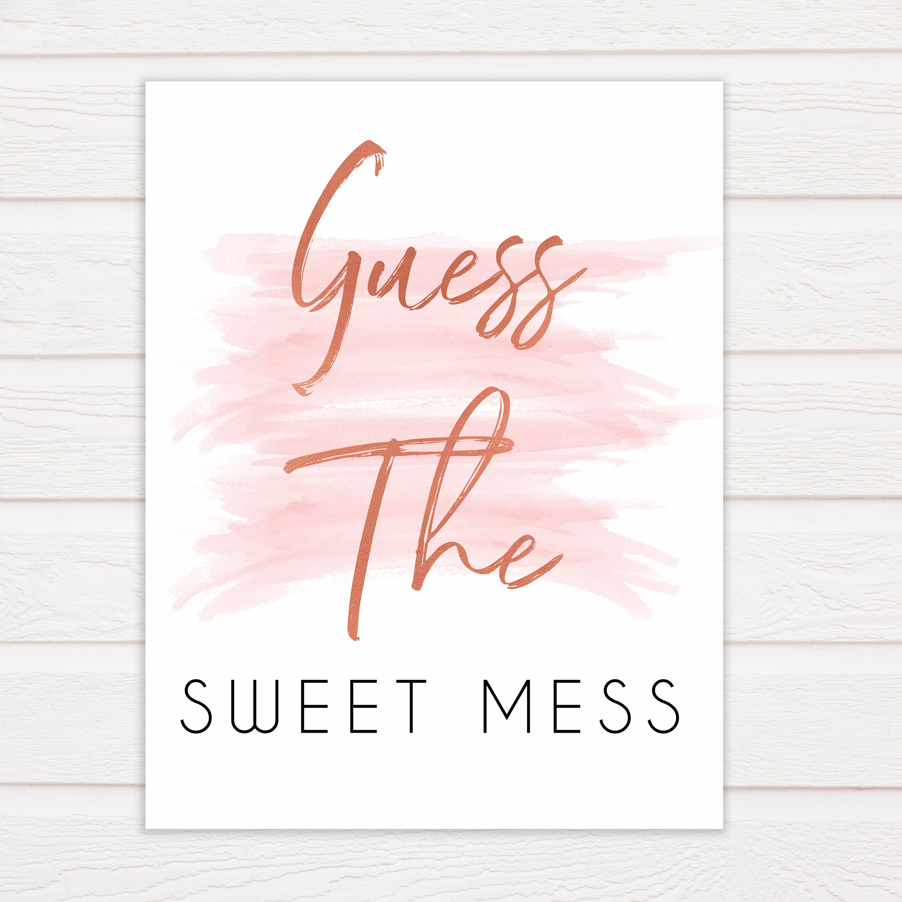 Pink Swash Baby Shower Guess The Mess Game, Printable Baby Shower Games, Guess The Sweet Mess, Baby Shower Games, Guess The Mess, Game, popular baby games, fun baby games, printable baby games