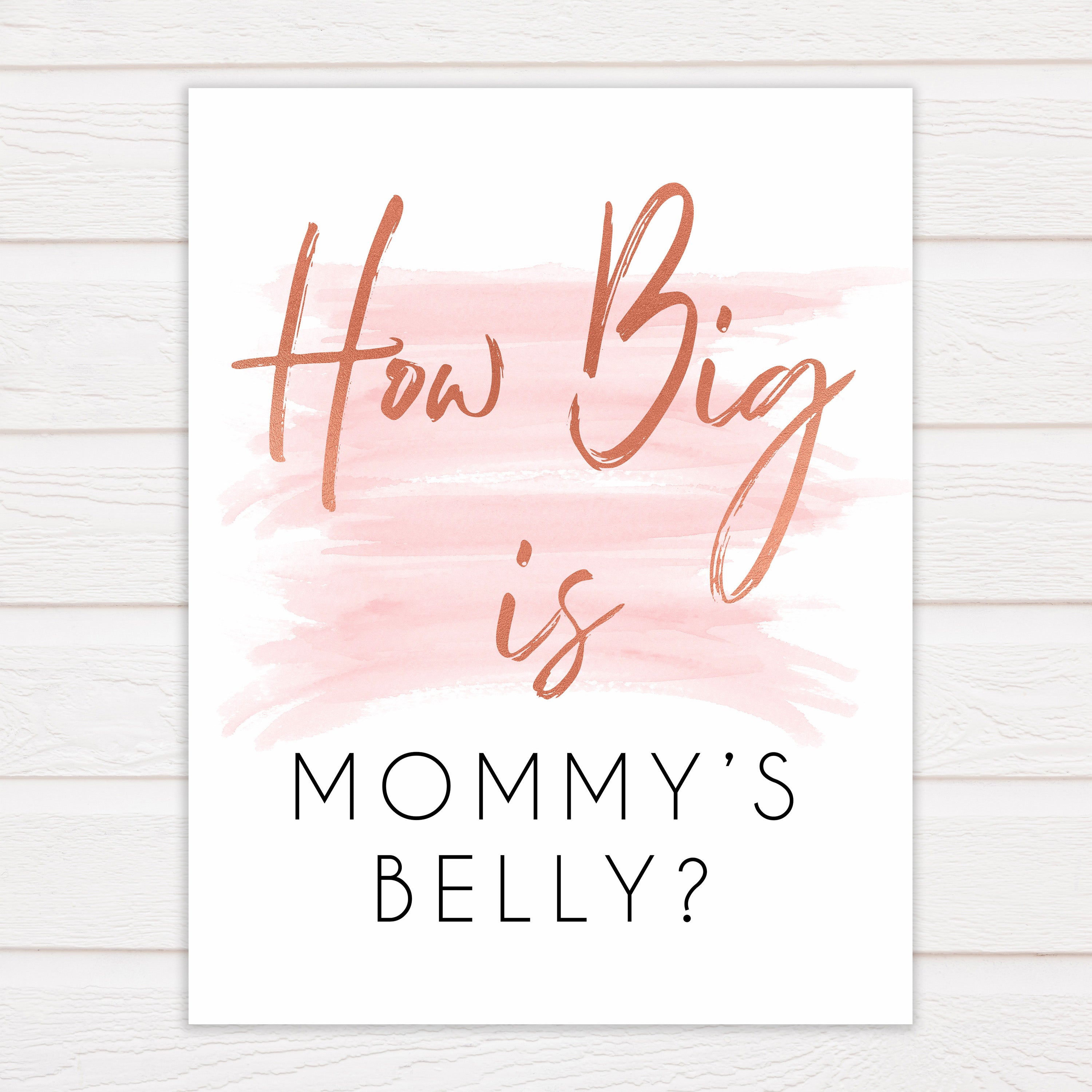 Pink Swash How Big Is Mommy's Belly, Mommys Belly Game, Baby Shower Games, Printable Baby Games, White Guess Mommys Belly, Baby Games, printable baby games, fun baby games, popular baby shower games