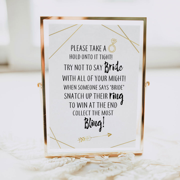 Please Take a Ring Game - Bride Tribe